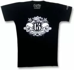 Crowned Double Skull T Shirt Gr. S