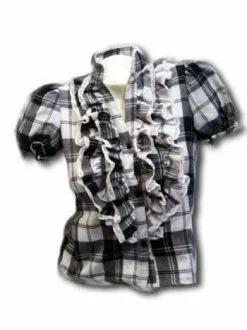 Karo Rüschen Bluse Gr.M