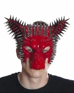 Rote Burning Man Spike Wolf Maske
