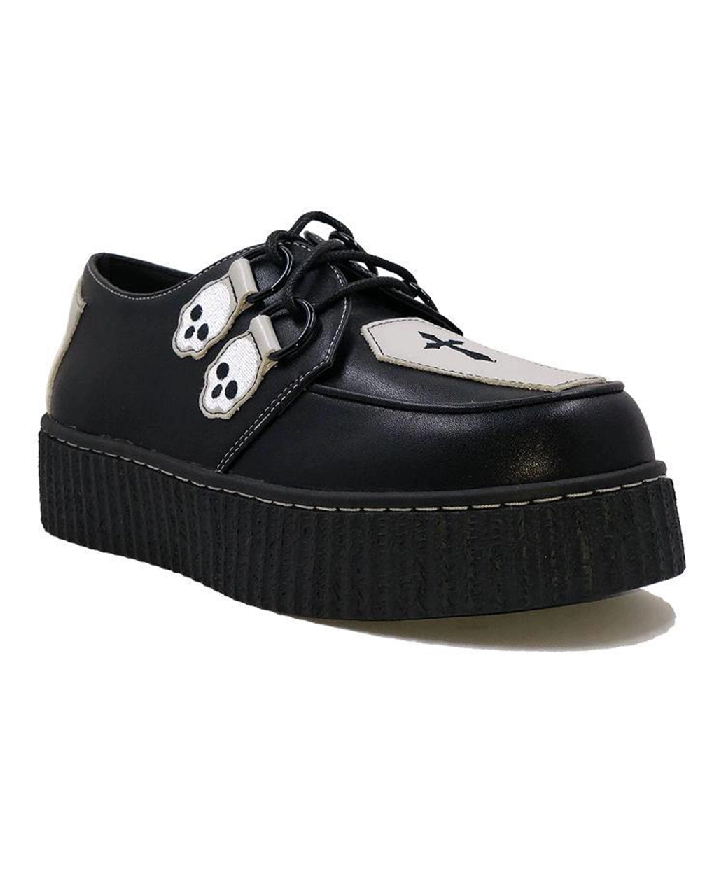 Schwarze Coffin Creepers Schuhe – Bild 3
