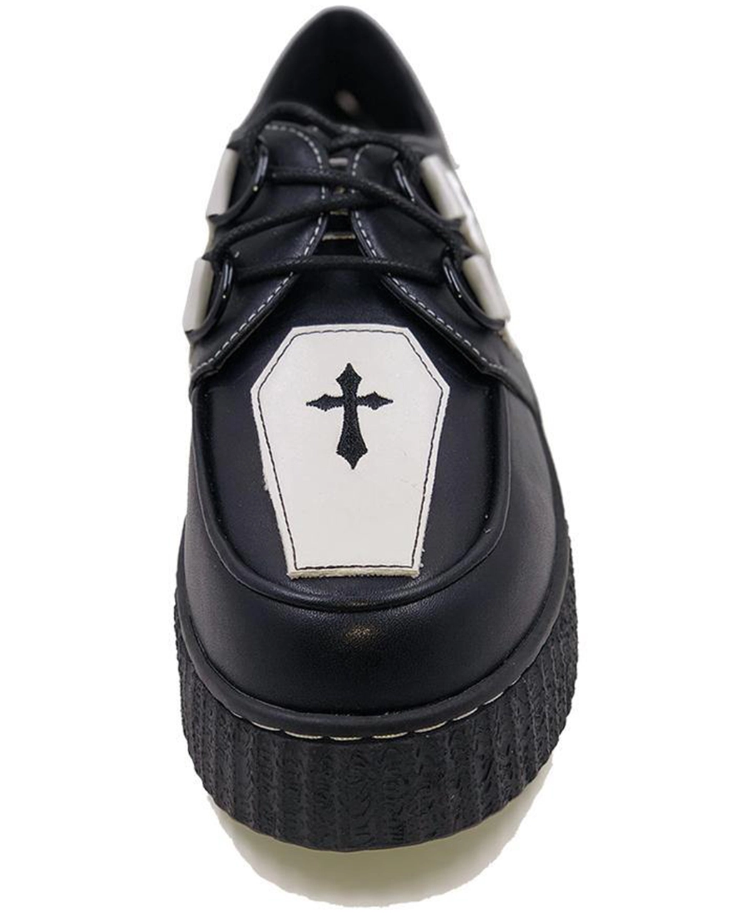 Schwarze Coffin Creepers Schuhe – Bild 4