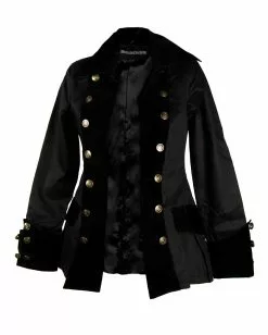 Schwarze Piratenjacke Für Damen