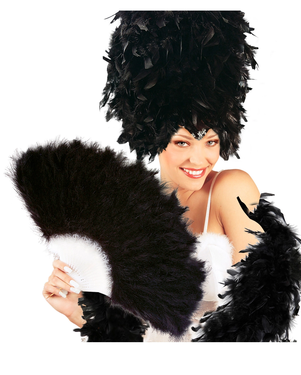 Federfächer Schwarz – Bild 2