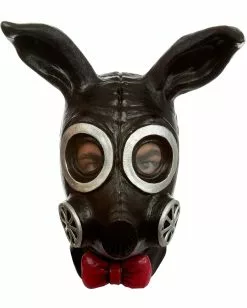 Schwarze Fetisch Bunny Gas Maske