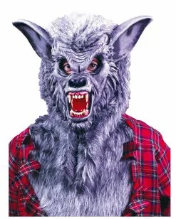 Graue Werwolf Maske Mit Zähnen