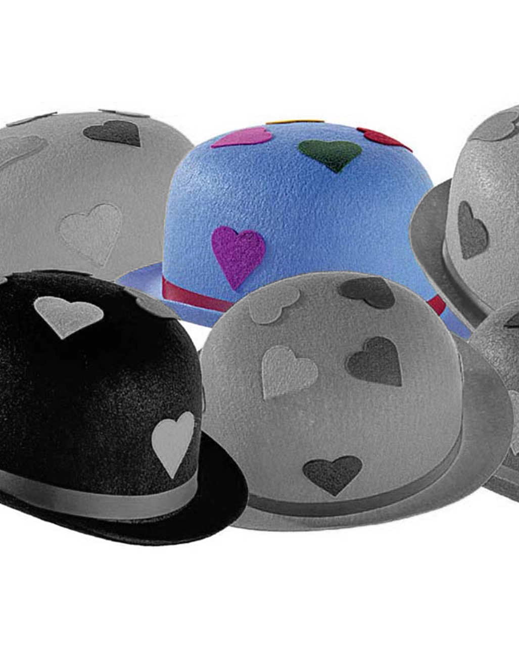 Hellblauer Partyhut Mit Herzen