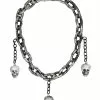 Mittelalter Halskette Mit Totenschädel
