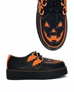 Schwarze Jack O'lantern Trick Or Treat Schuhe