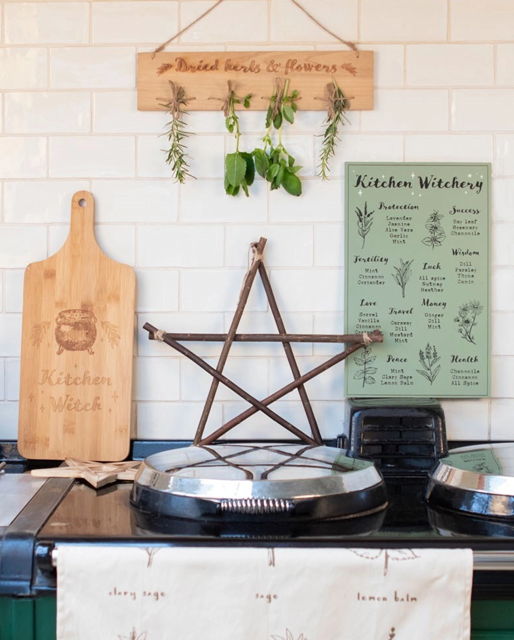 Hexenküche Holz Schneidebrett – Bild 3