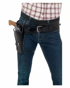 Schwarzes Kunstleder Pistolen Holster