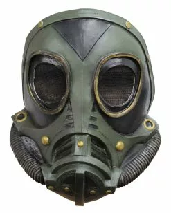 Latex Gasmaske Steampunk Grün