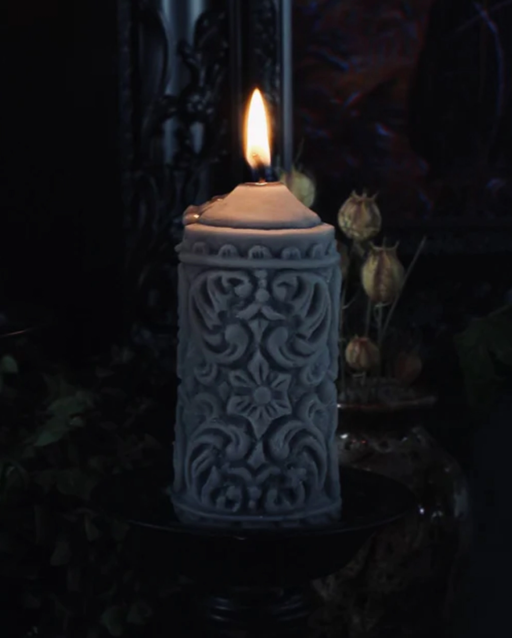 Midnight Morning Gothic Stumpkerze 12cm