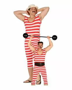 Retro Badeanzug Für Herren Rot/weiß