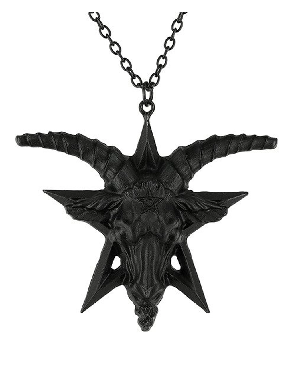 Schwarze Baphomet Gothic Halskette
