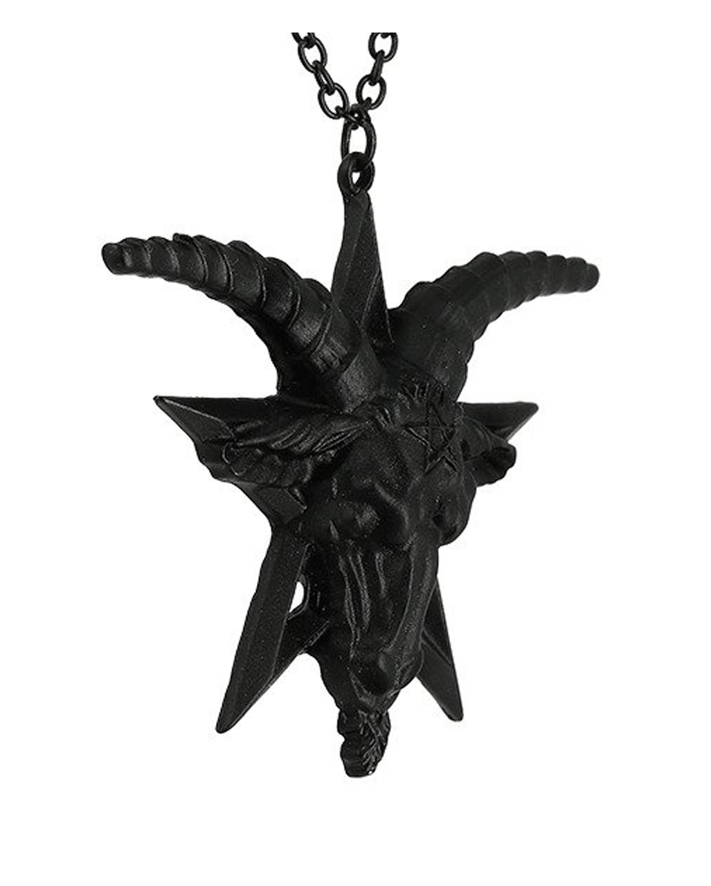 Schwarze Baphomet Gothic Halskette – Bild 2