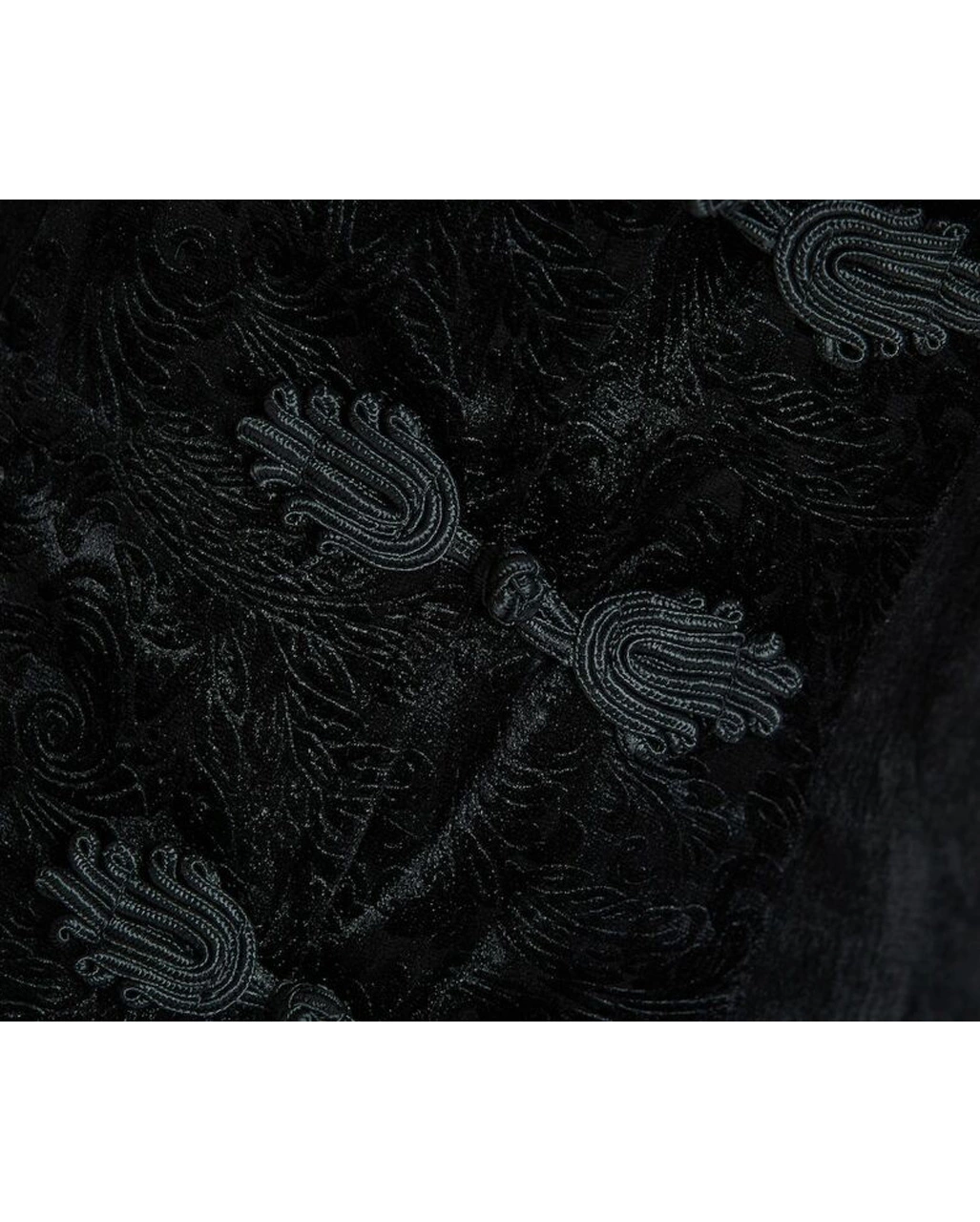 Schwarzes Gothic Damenjackett Mit Schwalbenschwanz – Bild 7