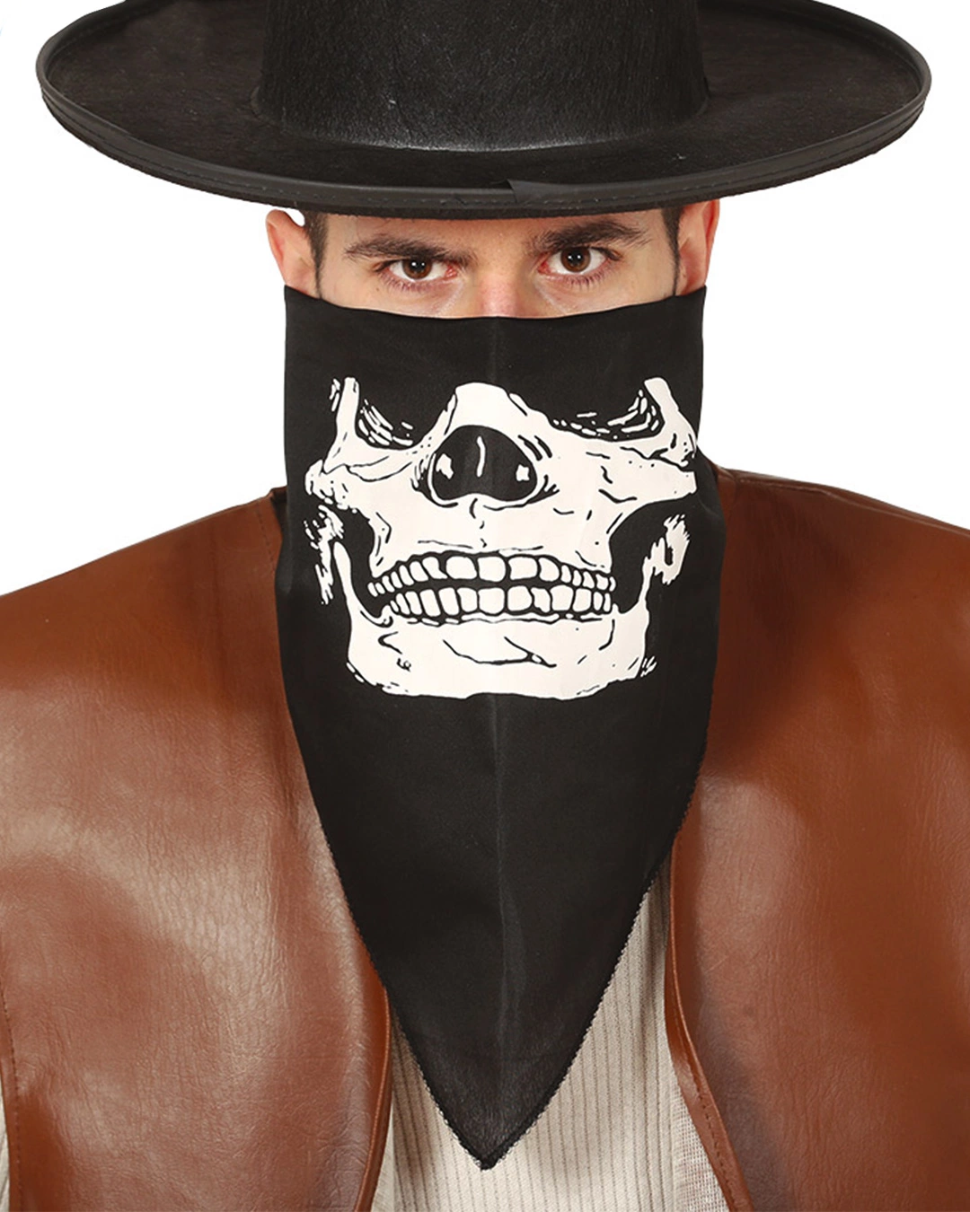 Schwarzes Bandana Mit Skull Aufdruck