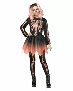 Skelett Kostümkleid Roségold