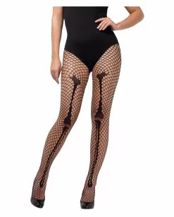 Schwarze Skelett Netz Strumpfhose