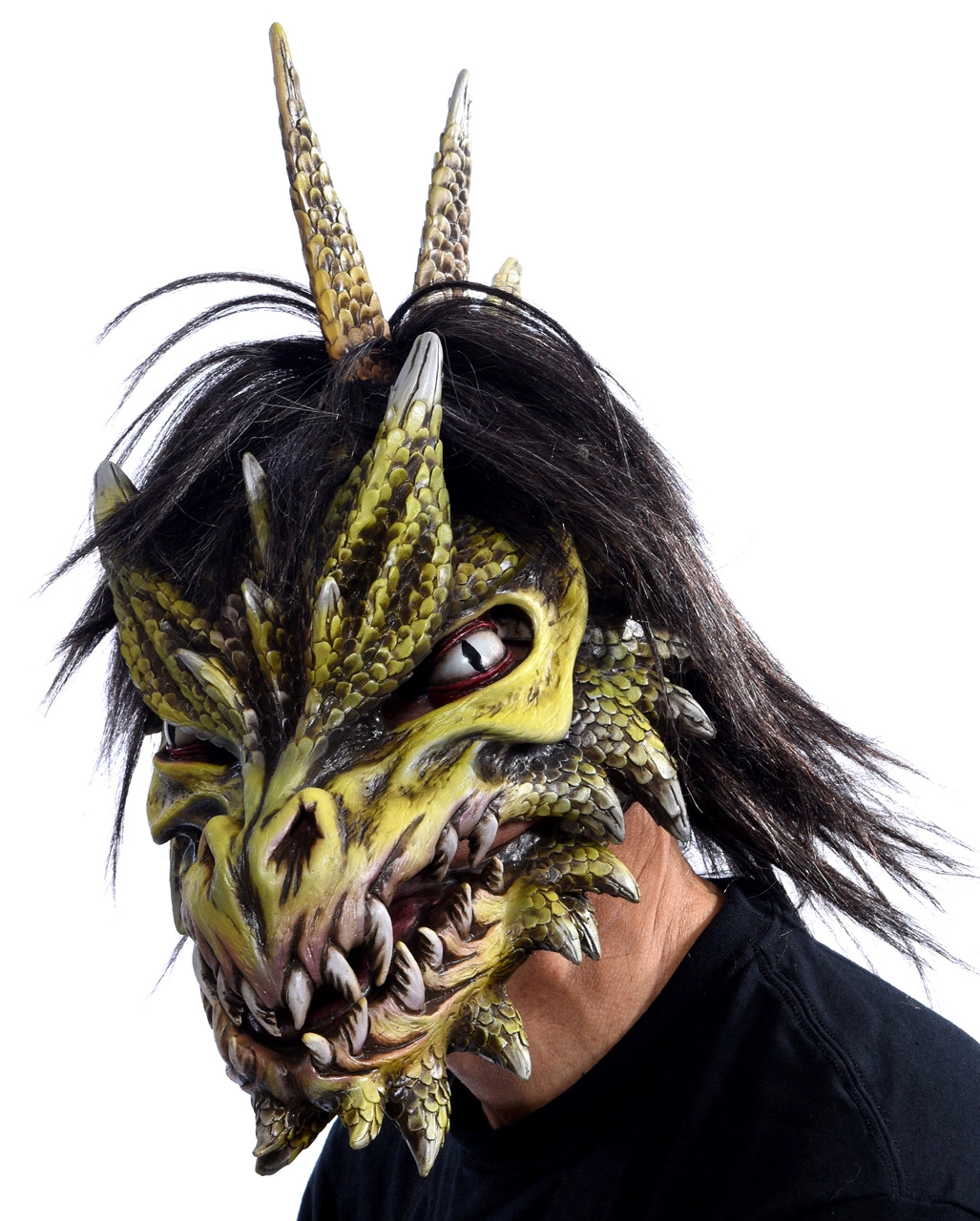 Spike Dragon-Maske Mit Beweglichem Kiefer