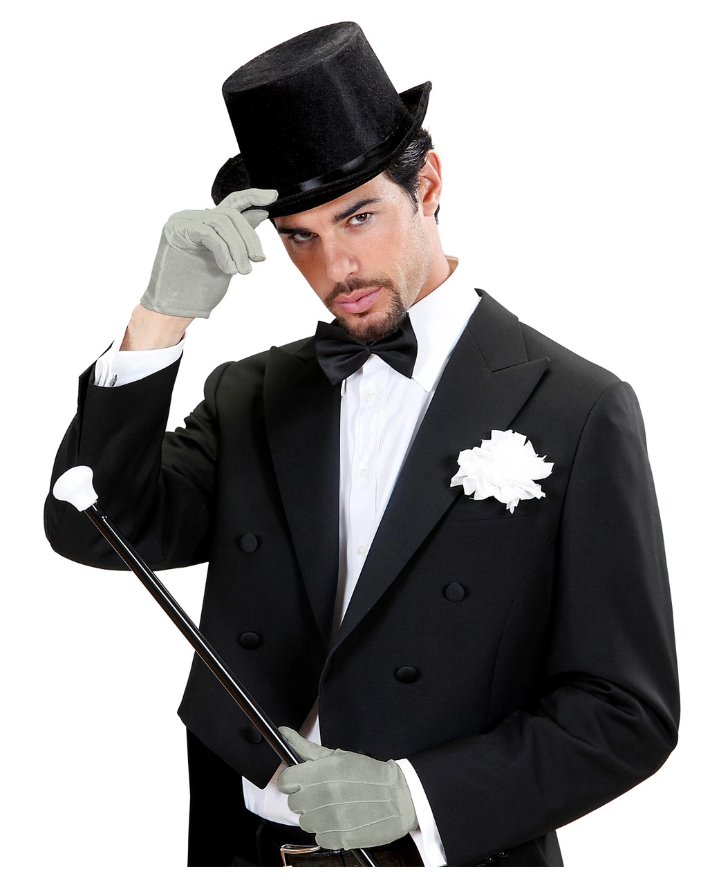 Stoffhandschuh Grau – Bild 2