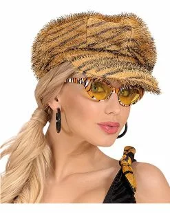 Retro Mütze Mit Tigermuster