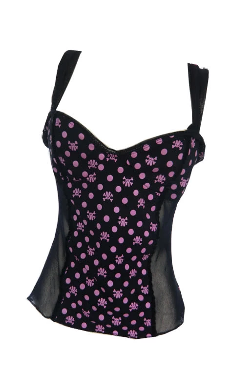 Spitzen Top Mini Skull