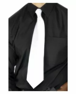 Weißer Satin Schlips