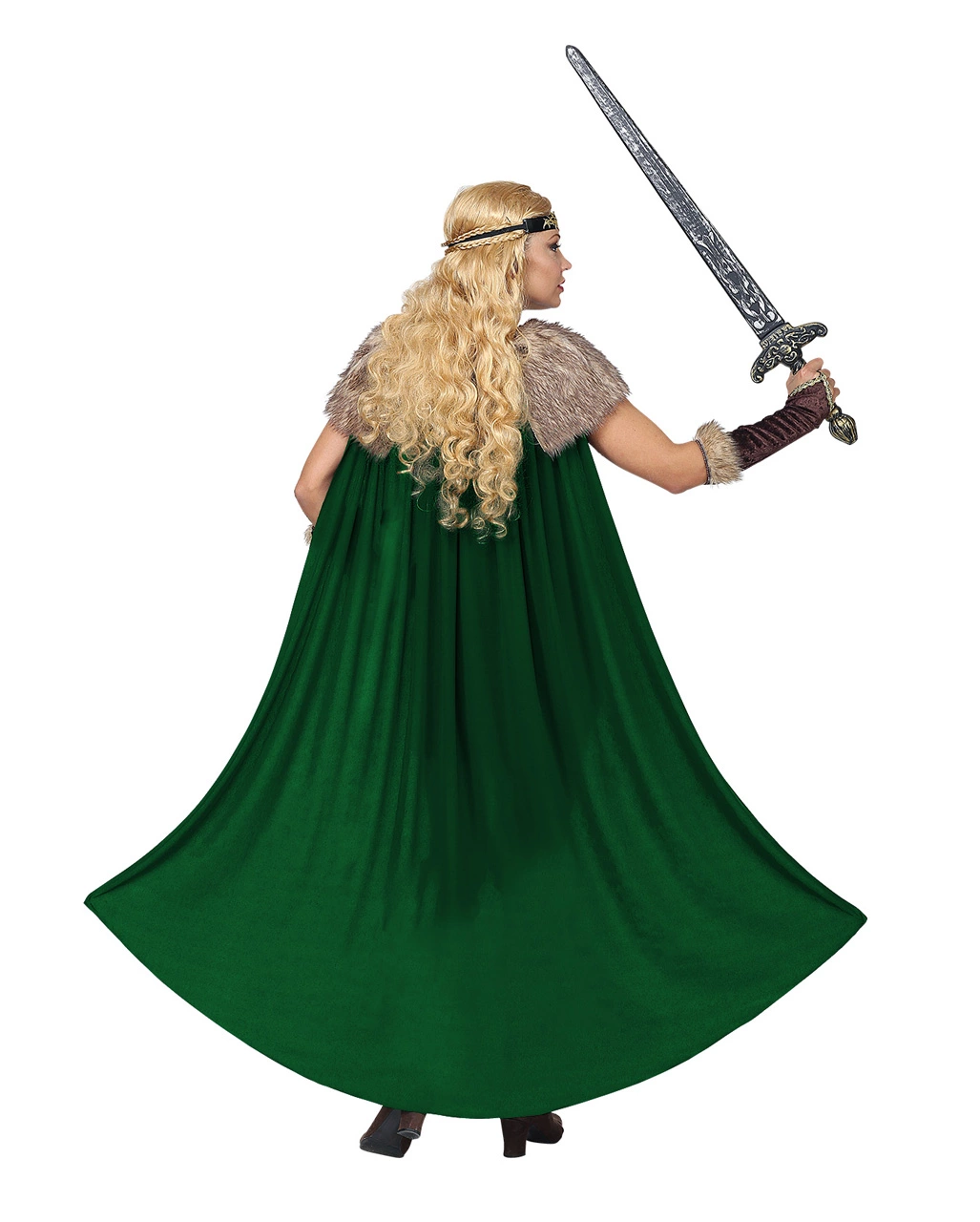 Wikingerin Kostüm Mit Umhang Für Damen – Bild 3